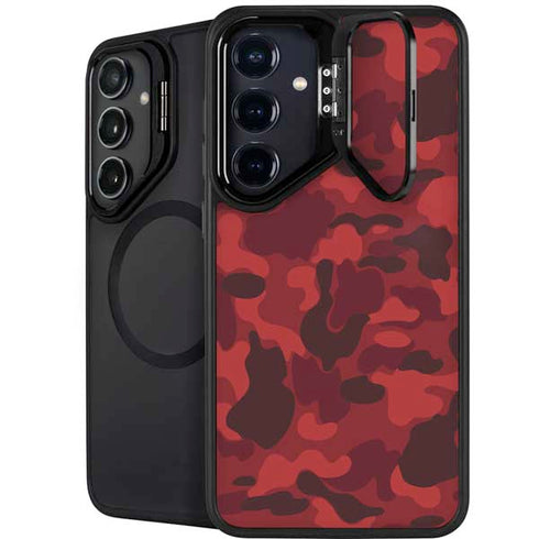 Red Street Camo Galaxy S25 Kickstand Case